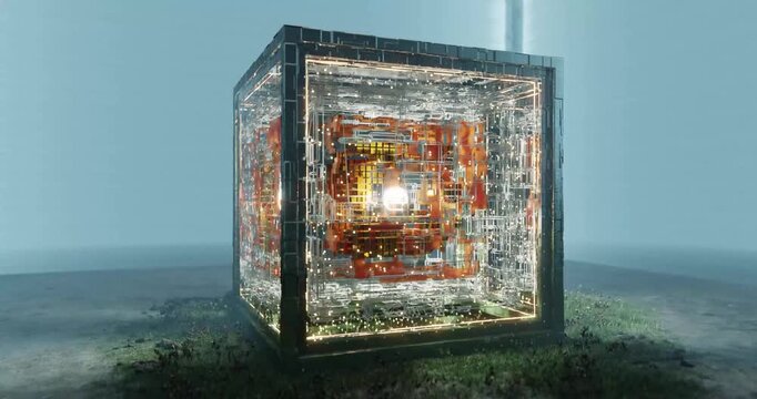 Futuristic cube pulses with internal light loop