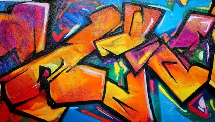 Obraz premium a vibrant graffiti background creating an abstract design for street art inspired digital backgrounds closeup of colorful urban wall texture creative urban city background for advertising mockups