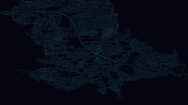 Vijayavāda, India, City Infrastructure Expansion Animation, Urban Visualization Technology