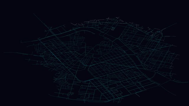 Valencia, Spain, City Infrastructure Expansion Animation, Urban Visualization Technology