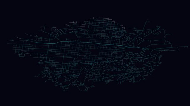 San Salvador, El Salvador, City Infrastructure Expansion Animation, Urban Visualization Technology