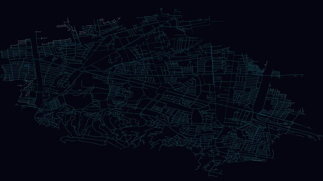 Semarang, Indonesia, City Infrastructure Expansion Animation, Urban Visualization Technology