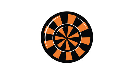 Abstract orange and black circular design a striking silhouette © Jesmin