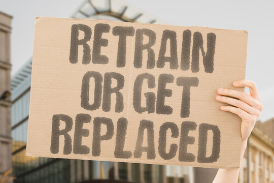 "Retrain Or Get Replaced" labor research confirms workers who do not retrain face measurable displacement risk from automation. ROBOT. REAL. JOBS. LOST. ADAPT.