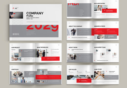 Company Profile Brochure Landscape Layout