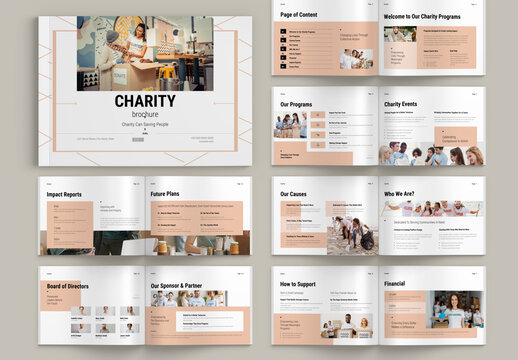 Charity Brochure Landscape Template Layout