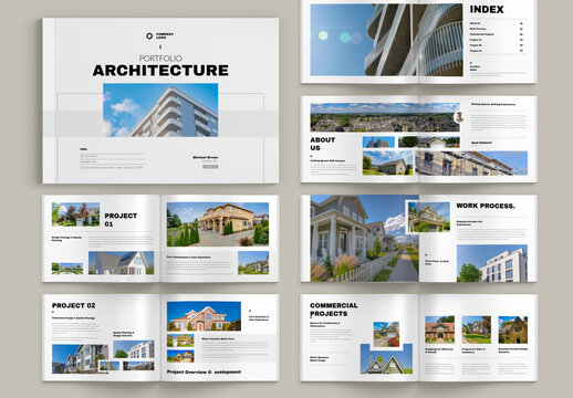 Architecture Portfolio Landscape Brochure Template