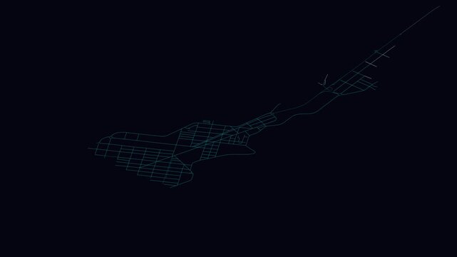 Conakry, Guinea, City Infrastructure Expansion Animation, Urban Visualization Technology
