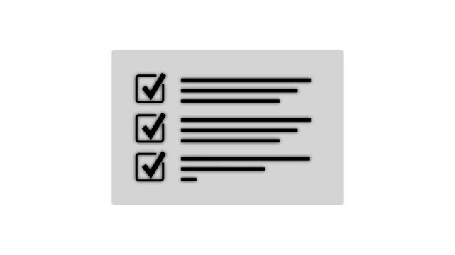 Survey form concept, Checklist, Questionnaire with checkboxes, filling survey form online on black background.