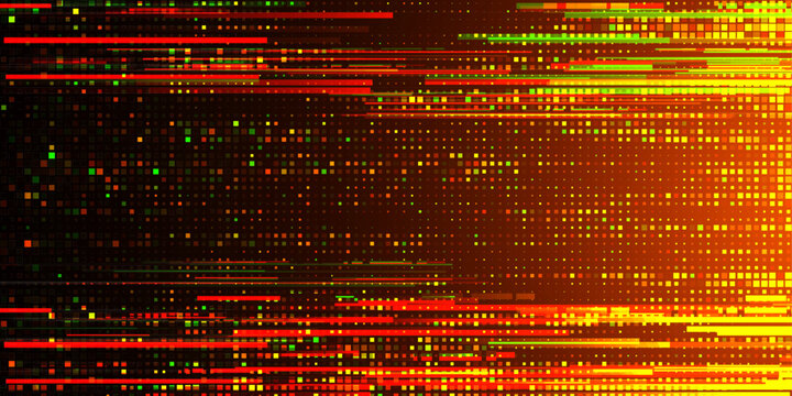Glitch background. Television noise. TV static noise texture. Pixelated television screen backdrop . Vector illustration.