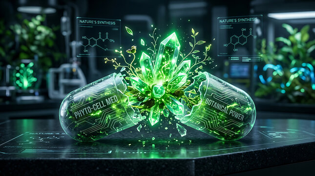 Innovative Phytochemicals and Crystal Growth Emerging from a Pharmaceutical Capsule