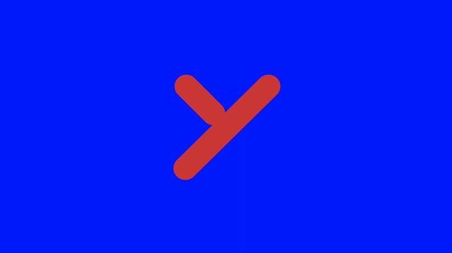 A video showcasing a modern logo design on a blue background