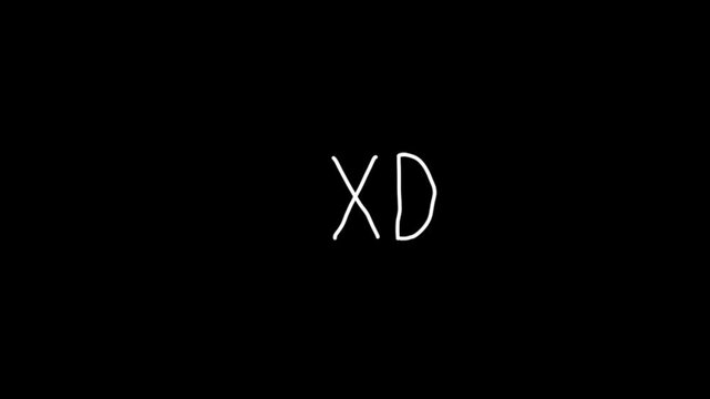 A video showcasing a creative and artistic design with the letters XD on a black background