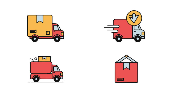 Same Day Delivery Line art modern abstract pattern illustration