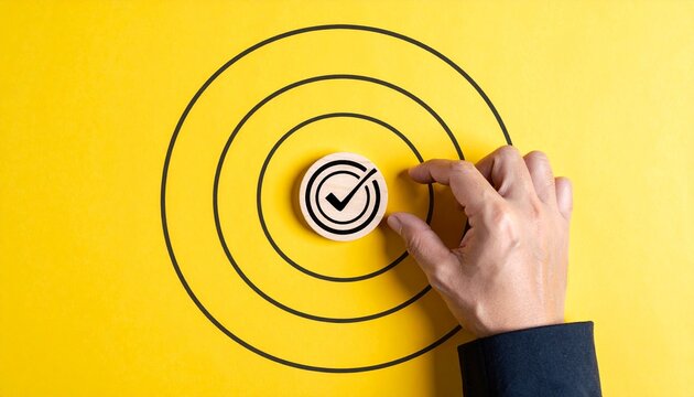 Hand Pointing to Checkmark Button