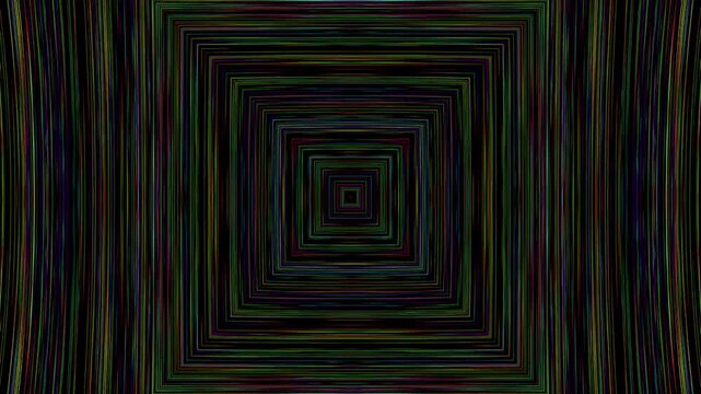 Vibrating Geometric Colorful Noise Line with Moire Effect