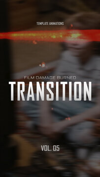 Film Damage Burned Transition / Vertical / Part 05