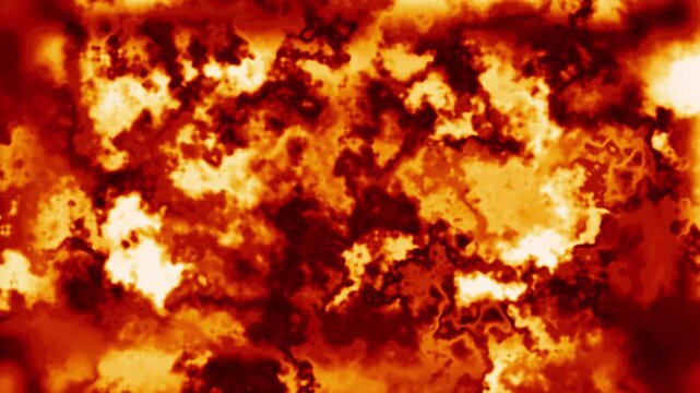 Abstract Burning Fire Texture with Intense Orange Flames