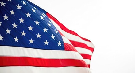 Fototapeta premium Celebrating flag day close up of the american flag's stars and stripes