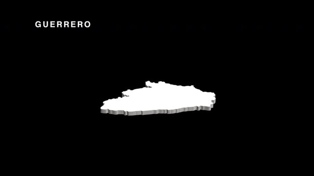Guerrero state mexico map animation presentation