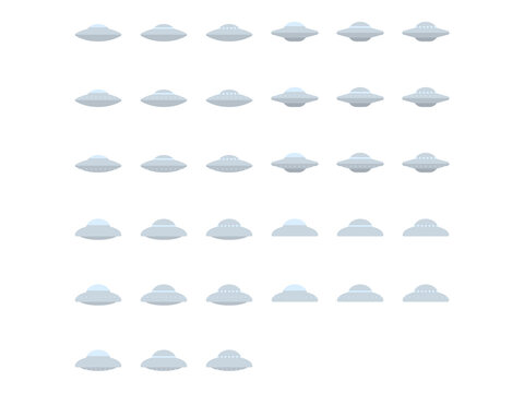 UFO・空飛ぶ円盤アイコンセット