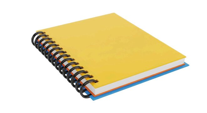 Vector illustration&nbsp;of stack of colorful spiral notebooks on a transparent background