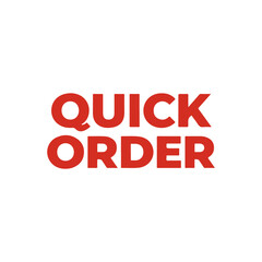 Fototapeta premium Quick Order stylized text Vector stylized text on a white background