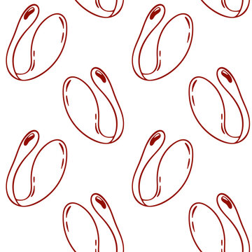 vibrator clothespin, adult toys for sex games, simple red line pattern for store packaging and branding. Hand-drawn doodle repeat