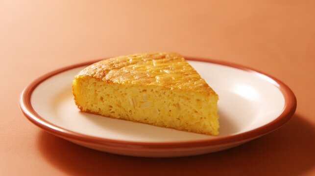 Enjoying authentic Paraguayan sopa paraguaya bread