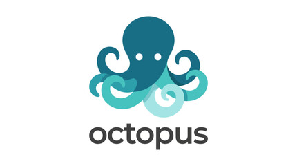 A colorful and playful illustration of an octopus with fluid tentacles, representing creativity and marine life, ideal for educational materials or artistic projects. © Zhoupeng
