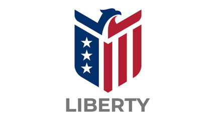 A striking logo design incorporating an eagle and stars, symbolizing liberty and patriotism, ideal for organizations promoting American values and national pride. © Yangyang
