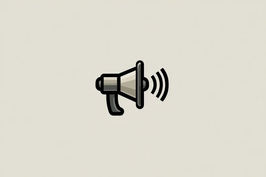 Minimal loudspeaker glyph redesigned for tiny digital interfaces