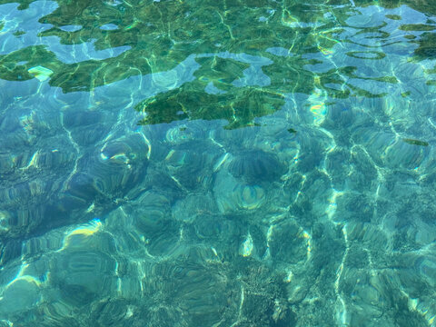 Beautiful teal color of the sea. 