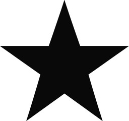 Fototapeta premium Black star icon isolated on light background, simple five point star symbol for rating, favorite, awards, badges, and decorative design