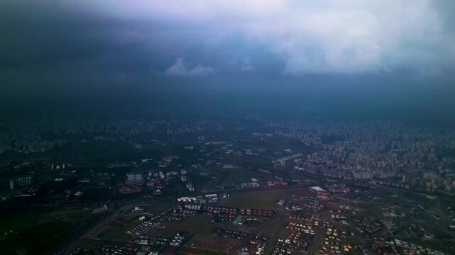 Dense Grey Fog Over Landscape