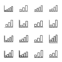 Obraz premium Bar Chart Icons Set