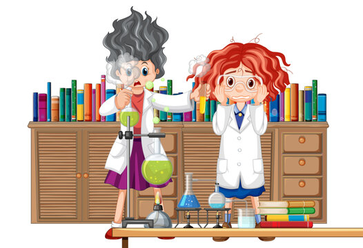 lab scientist character in lab