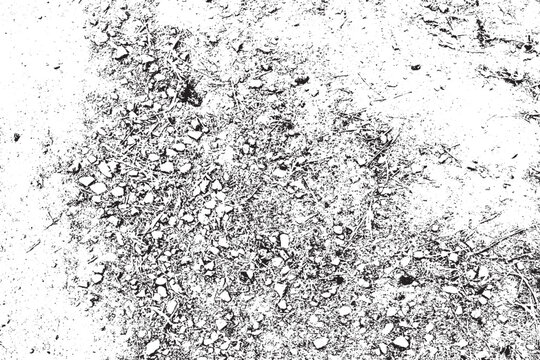 Black and White Grunge Dirt and Gravel Texture Background