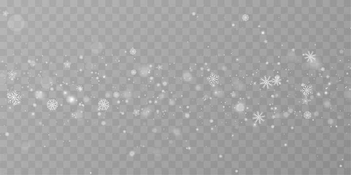 Snow dust sparkles softly with luminous white shine. Smooth movement forms dreamy winter texture. Perfect design element for festive backgrounds and banners. Vector