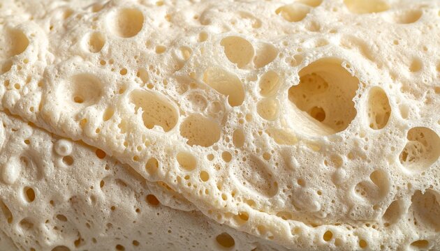 Ethiopian Injera Flatbread Spongy Texture Close Up