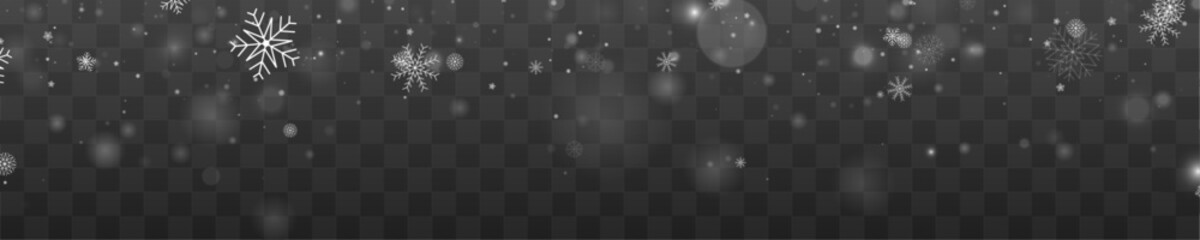 White snow drifts with soft frosty glow. Gentle shimmer adds calm winter elegance. Perfect design element for seasonal layouts and banners. Vector © Strongstock03