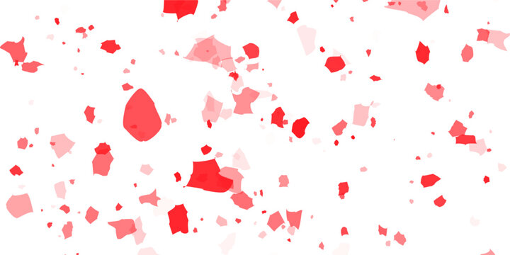 Red terrazzo pattern with organic scattered shapes, abstract stone fragments texture, modern decorative surface design, seamless minimal vector background