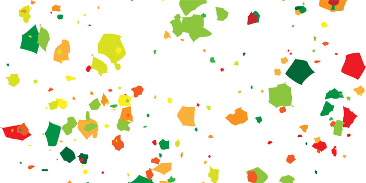 Colorful terrazzo pattern with vibrant organic shapes, abstract scattered fragments, modern playful surface texture, seamless decorative vector background