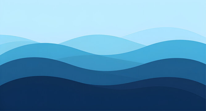 ocean, wave, blue, abstract, sea, water, flow, layered, curve, motion, marine, background, design, fluid, graphic, vector, collection