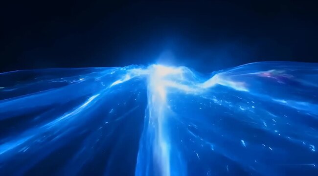 Abstract Blue Energy Burst in Cosmic Space Background