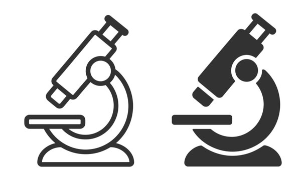 microscope icons set vector illustration on transparent background