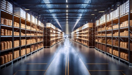 Fototapeta premium utilizing blockchain technology to enhance food safety and prevent supply chain fraud in warehousing operations