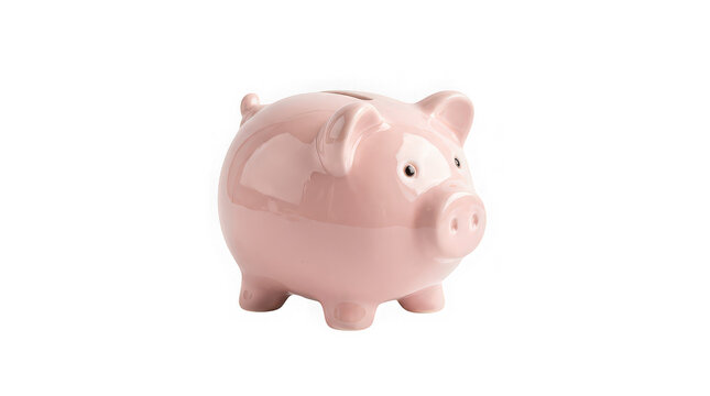 Charming pink piggy bank on black background a symbol of savings and childhood innocence