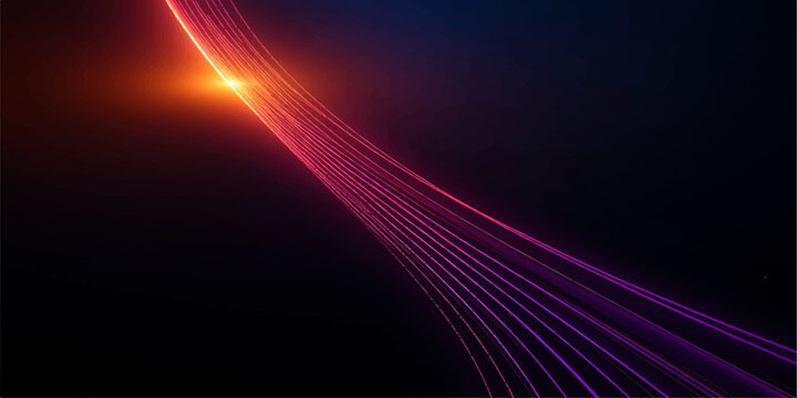 Abstract purple and fire Lines Technology Wave Background with Digital Space Pattern