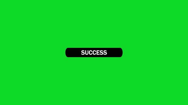 A black rounded button with the word suces in white text is displayed against a vibrant green background with a computer mouse cursor hovering over it, indicating a click action